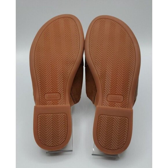 Kodiak Womens Alexi Brown Rust Leather Suede Slide Sandals Size 8.5 - Picture 12 of 13